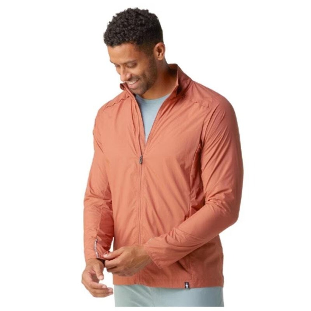 Smartwool Mens Active Ultralite Full Zip Jacket Rust Orange‎ Merino Blend Medium